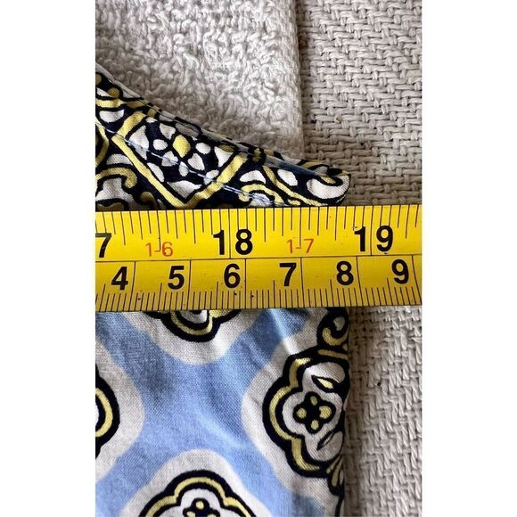 Crown & Ivy Women’s Blue White Trellis Summer Tank Sleeveless Blouse Size Medium - Picture 5 of 6